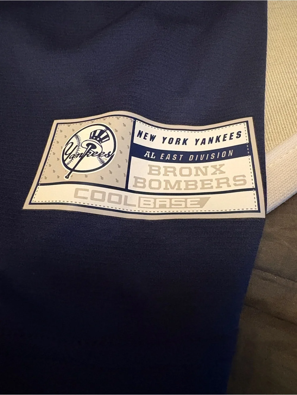 Majestic Yankees Baseball Jersey with White Piping